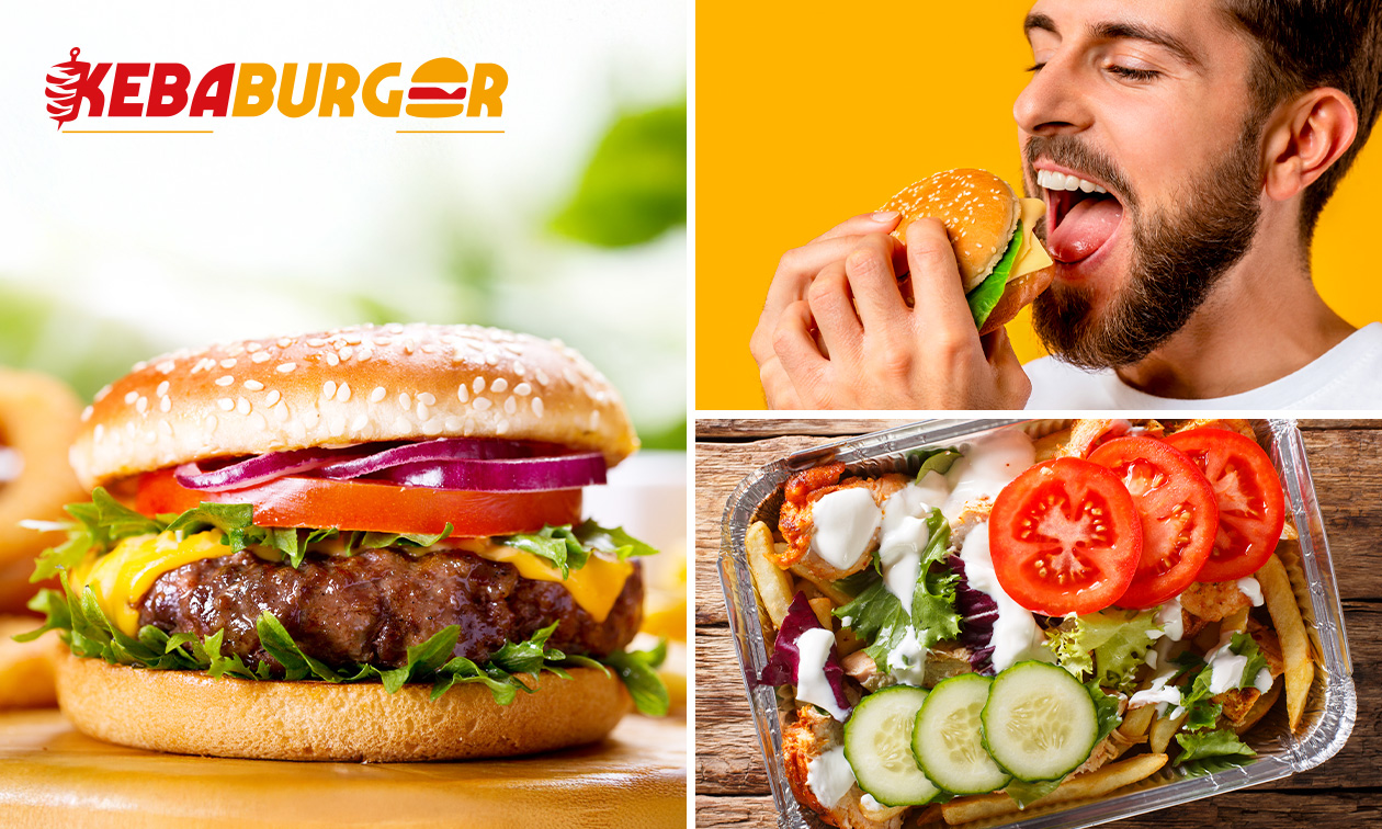 Burger of kapsalon + drankje + dessert voor afhaal, dine-in of thuisbezorgd