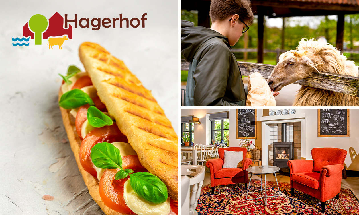 2-gangen keuzelunch bij Kinderboerderij Restaurant Hagerhof