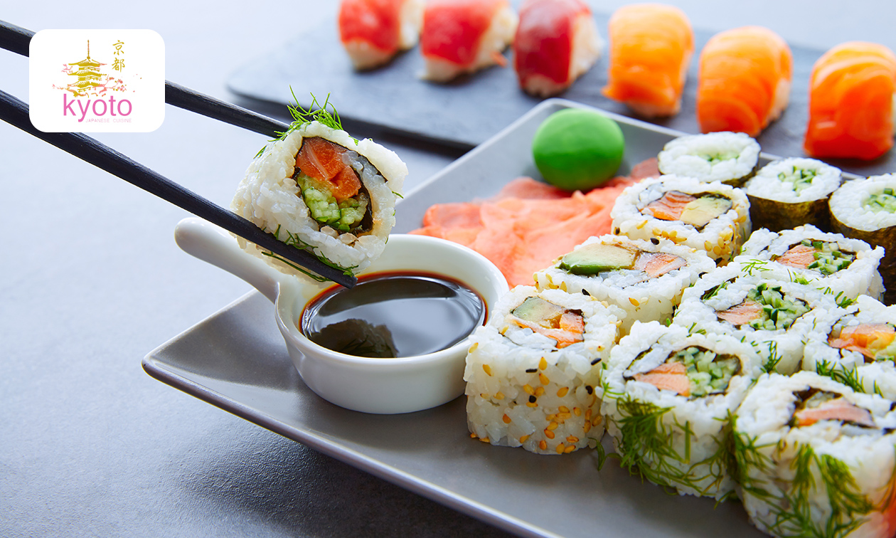 3-gangen sushidiner bij Kyoto