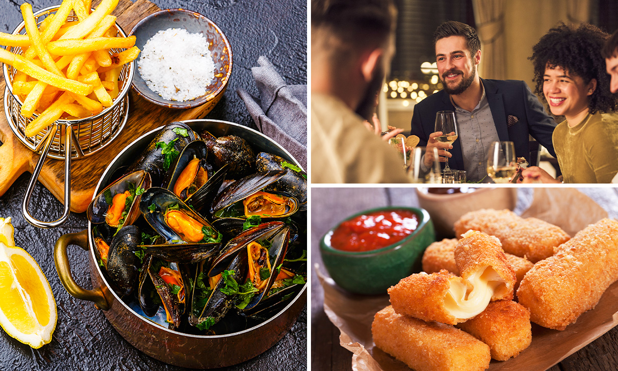 3-gangen keuzelunch of -diner aan het strand van Blankenberge
