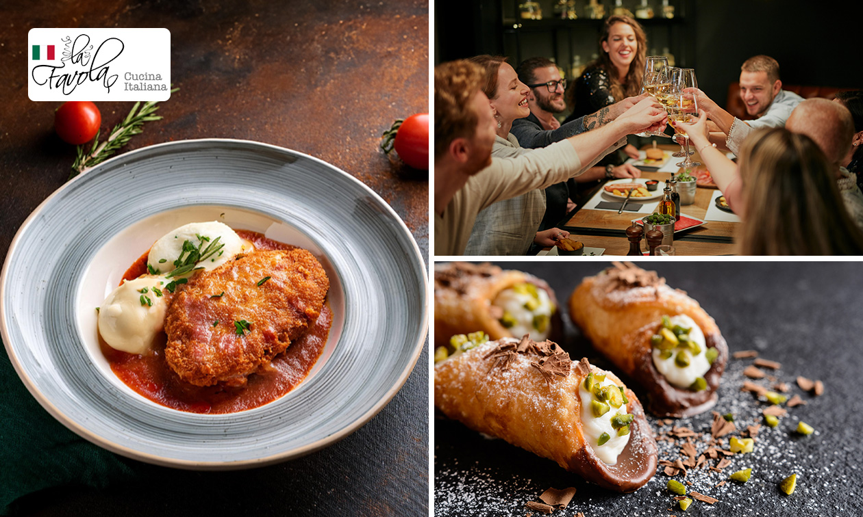 Italiaanse 2-gangenlunch of -diner à la carte bij La Favola