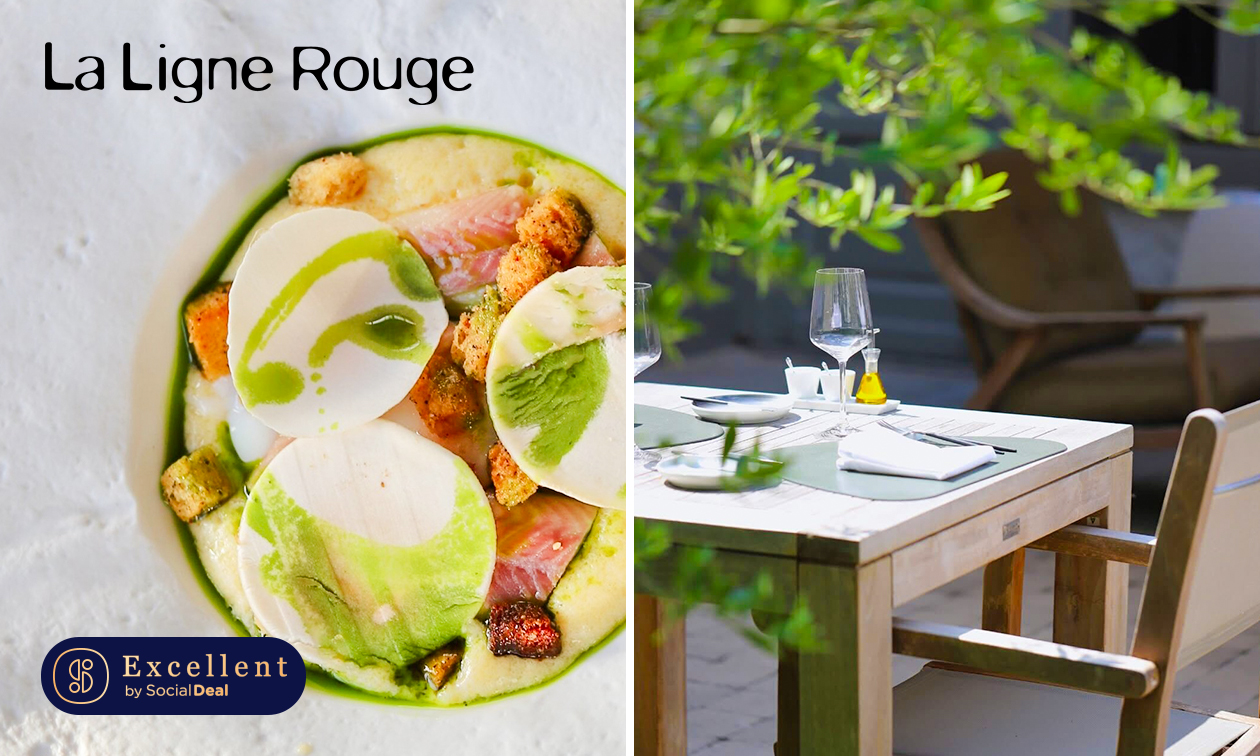 3-gangenlunch van de chef of 4-, 5- of 6-gangendiner van de chef bij La Ligne Rouge