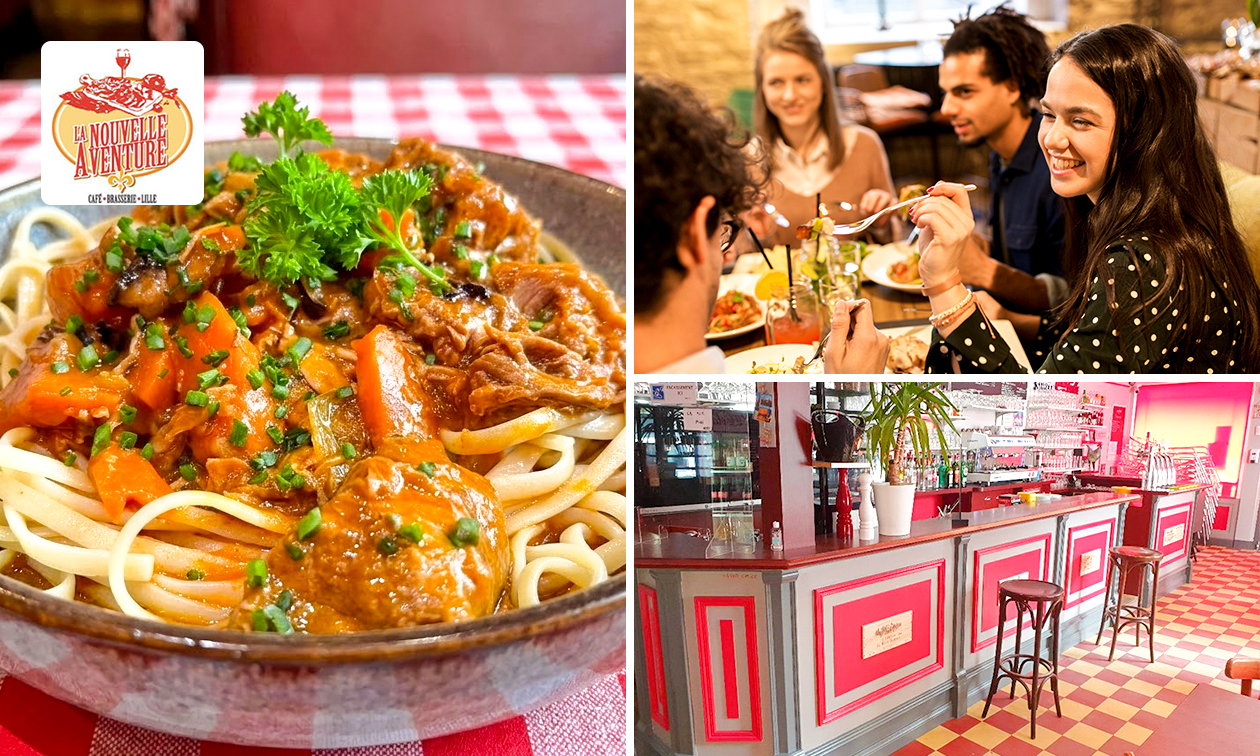 Menu en 3 services à la carte au cœur de Lille