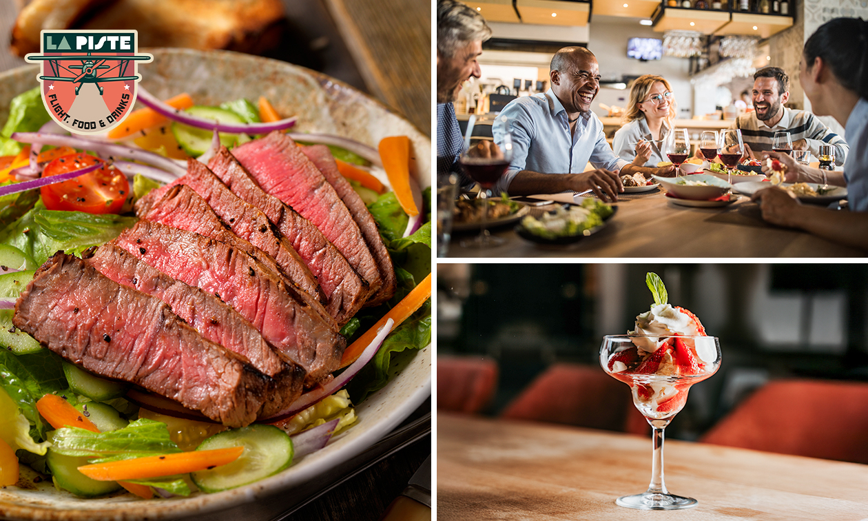 Menu en 2 ou 3 services à la carte au restaurant La Piste