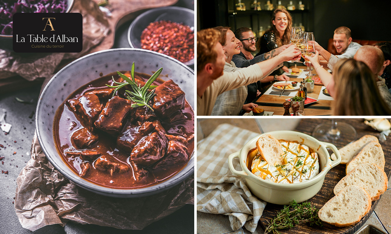 Menu en 2 services au choix à La Table d'Alban à Durbuy