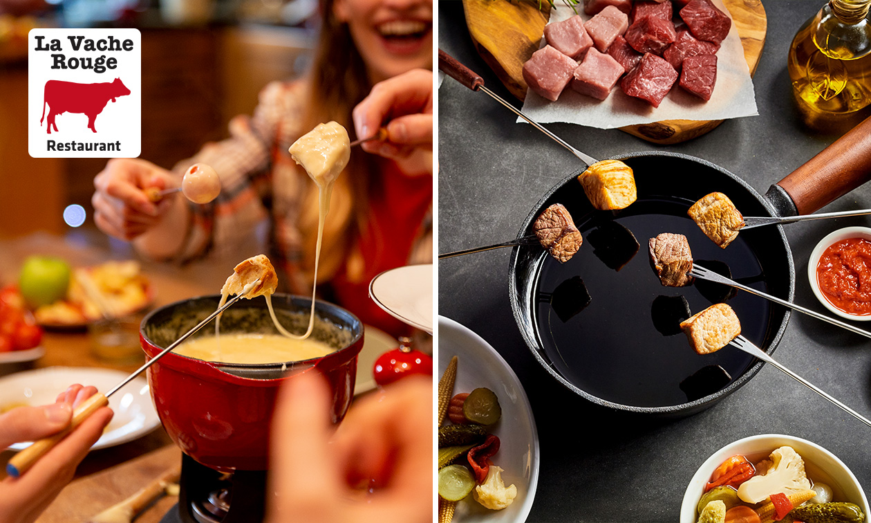 Fondue à volonté au choix + verre de vin