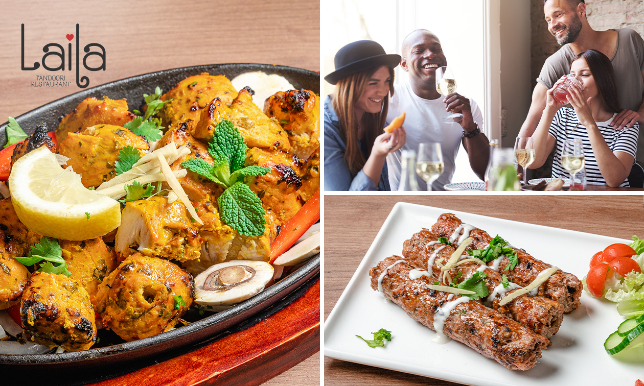 2- of 3-gangenlunch of -diner à la carte bij Laila Tandoori