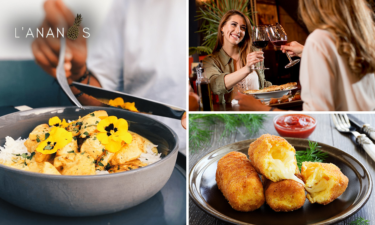 2- of 3-gangendiner à la carte bij L'Ananas in Waterloo