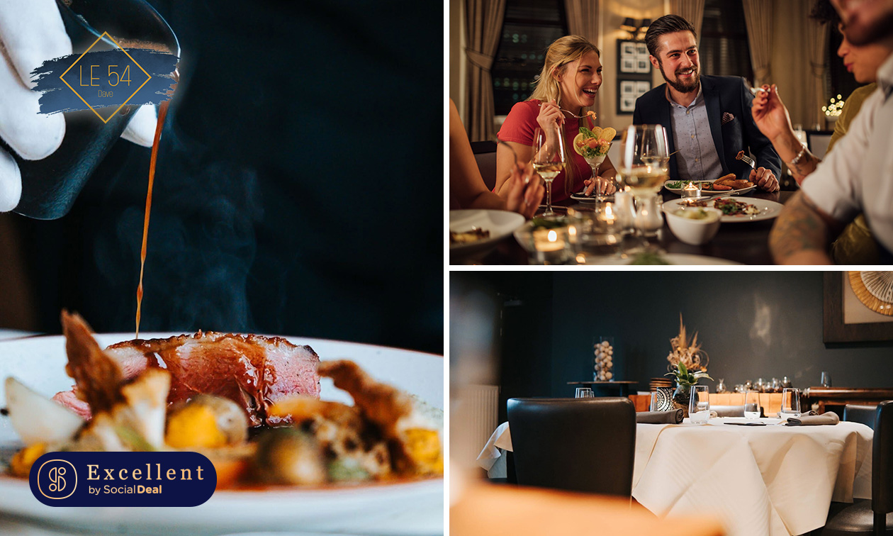 Menu en 3 ou 4 services + assiette surprise du chef au Le 54 à Namur