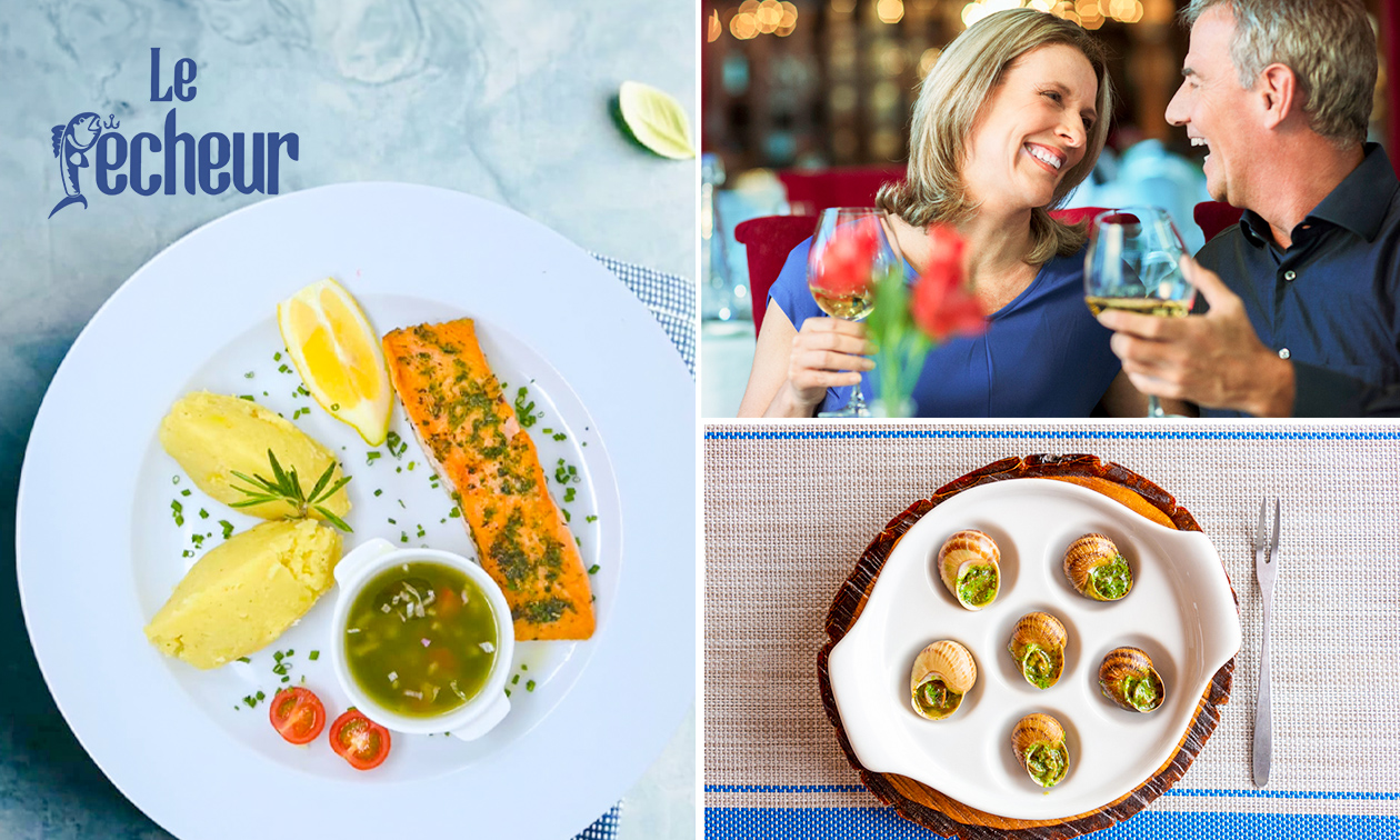 2-gangendiner of -lunch à la carte bij Le Pêcheur
