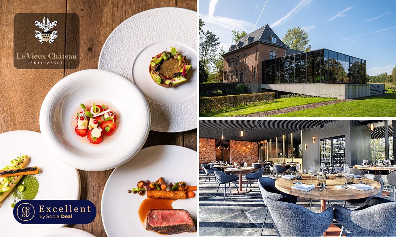 Gastronomische 6- of 7-gangenlunch of -diner bij Le Vieux Château