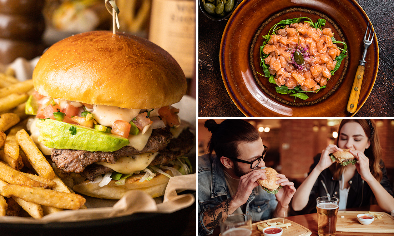 2-gangen hamburgerdiner of 3-gangenkeuzediner bij Les Amis Dînent