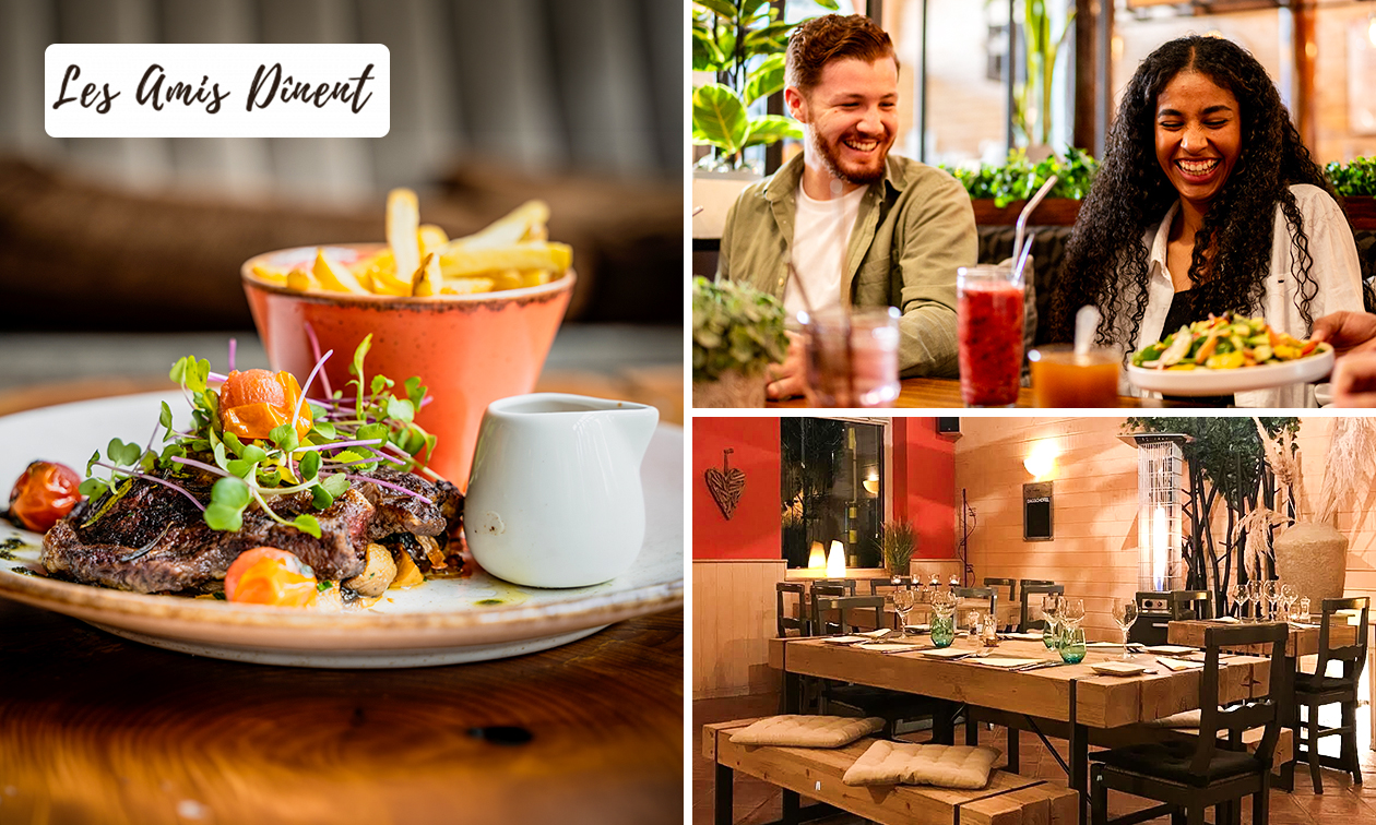 2-gangen burgerlunch of -diner of 3-gangen keuzelunch of -diner bij Les Amis Dînent