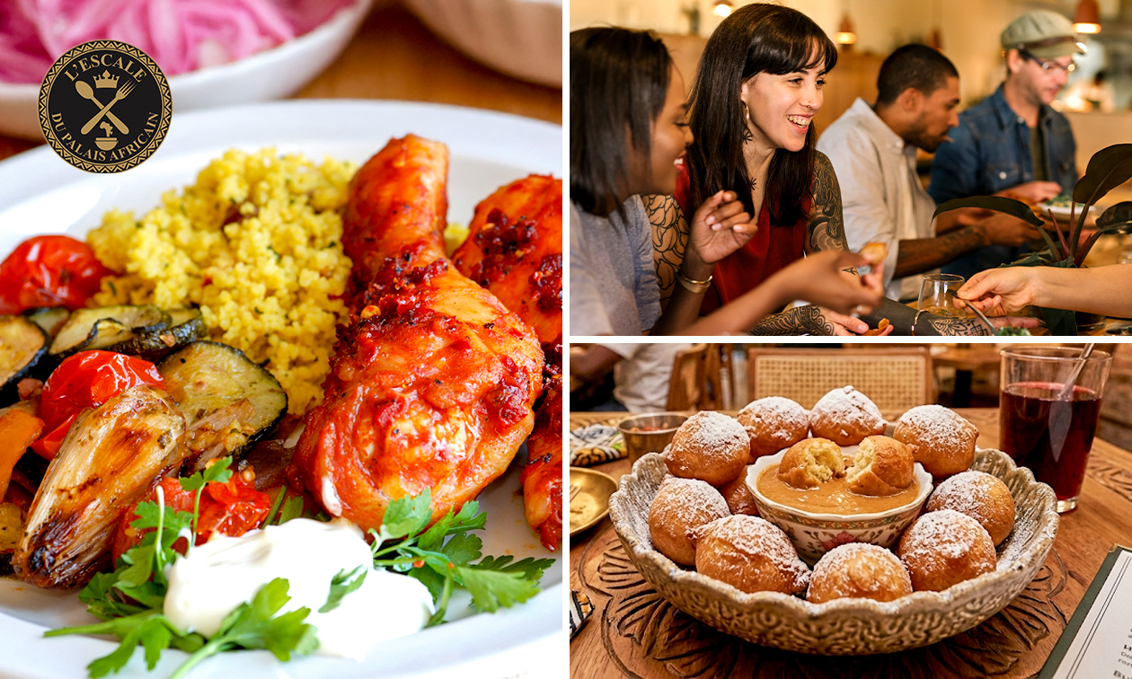 Menu africain en 2 ou 3 services à la carte près de Liège