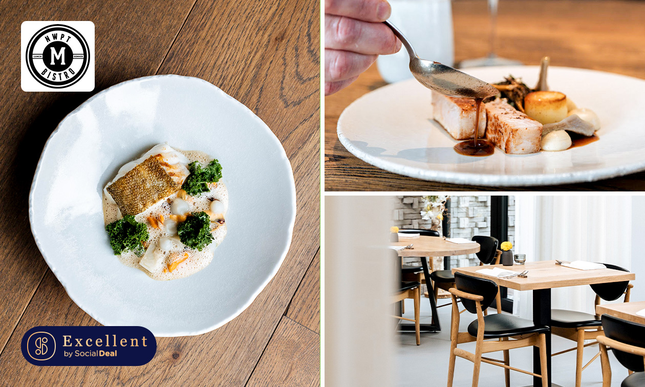 Gastronomische 3-gangenlunch of -diner van de chef + amuses