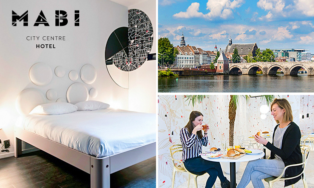 Entertainment Certificaat Octrooi Mabi Hotel Centrum, Overnachting voor 2 personen + ontbijt in hartje  Maastricht bespaar 26% in Noordkop via Social Deal