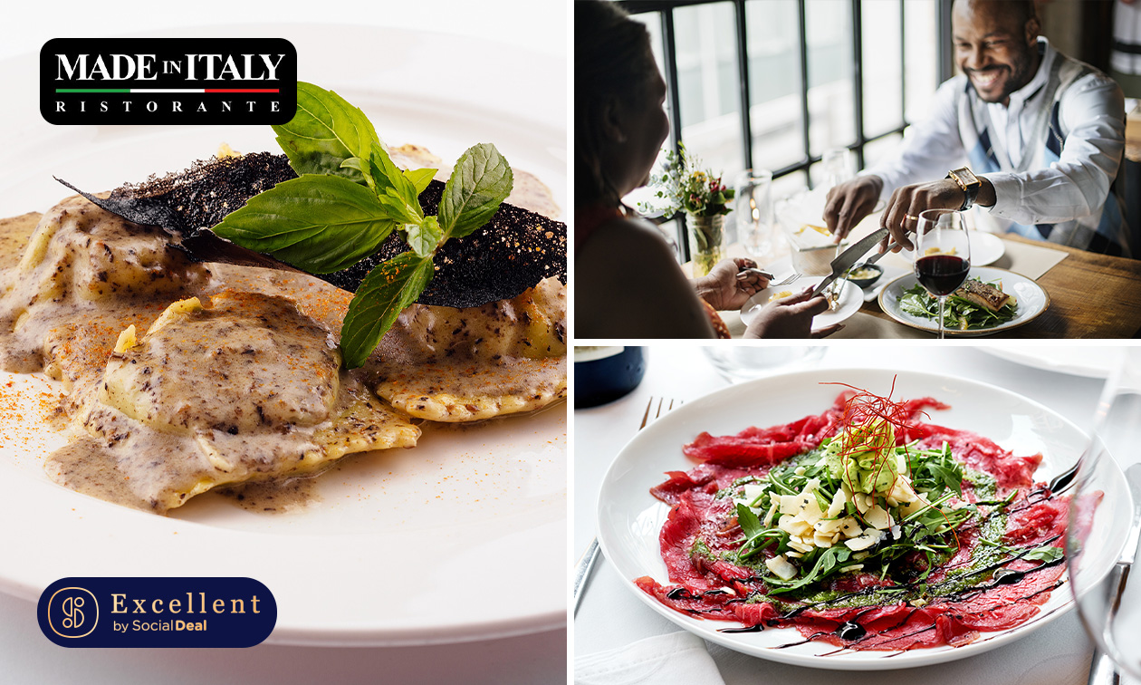 Italiaans 3-gangen keuzediner of -lunch + digestief bij Made In Italy