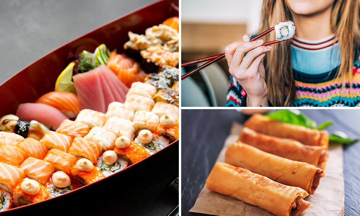 3-gangen shared dining-sushilunch of -diner voor 2 personen