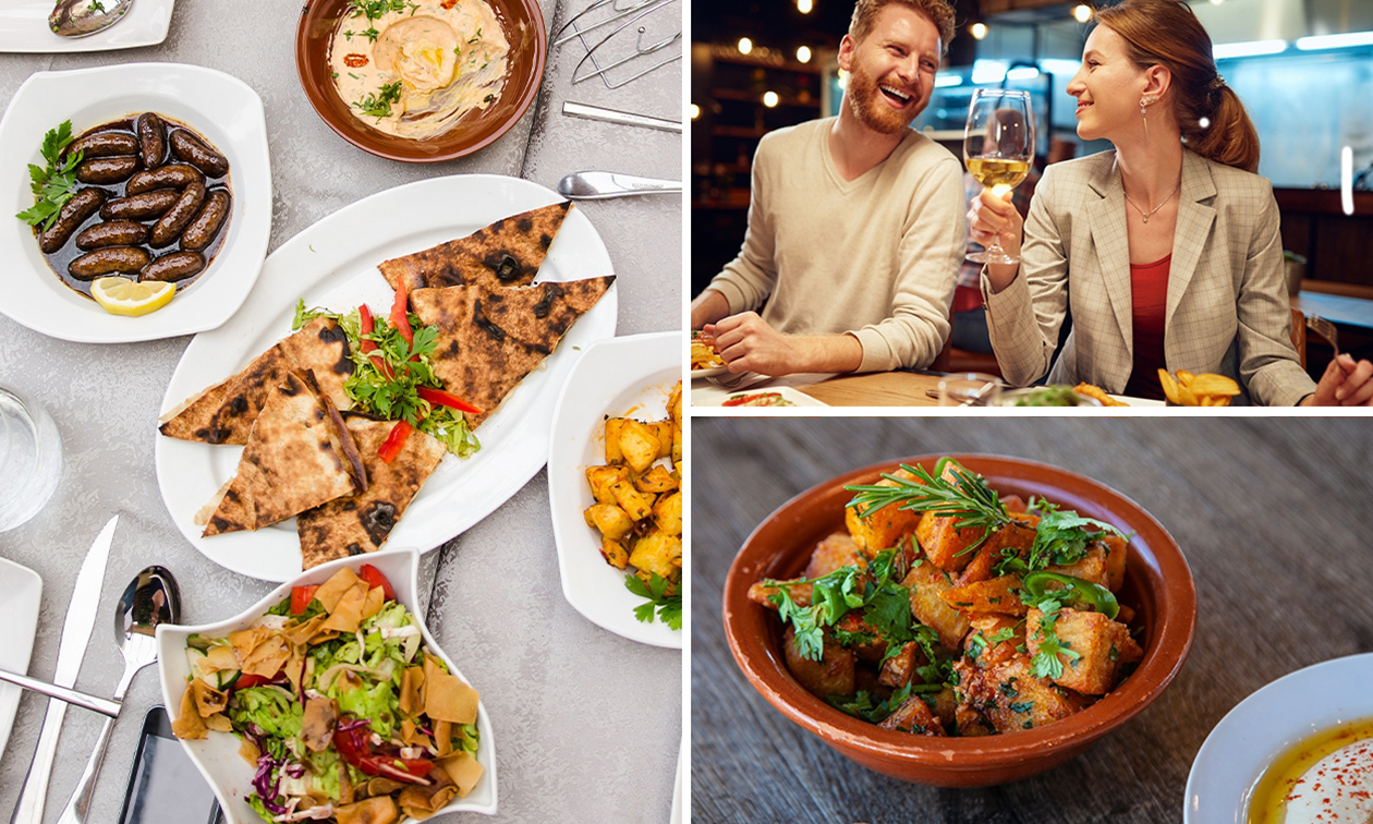 Menu libanais en 4 services au Maza House