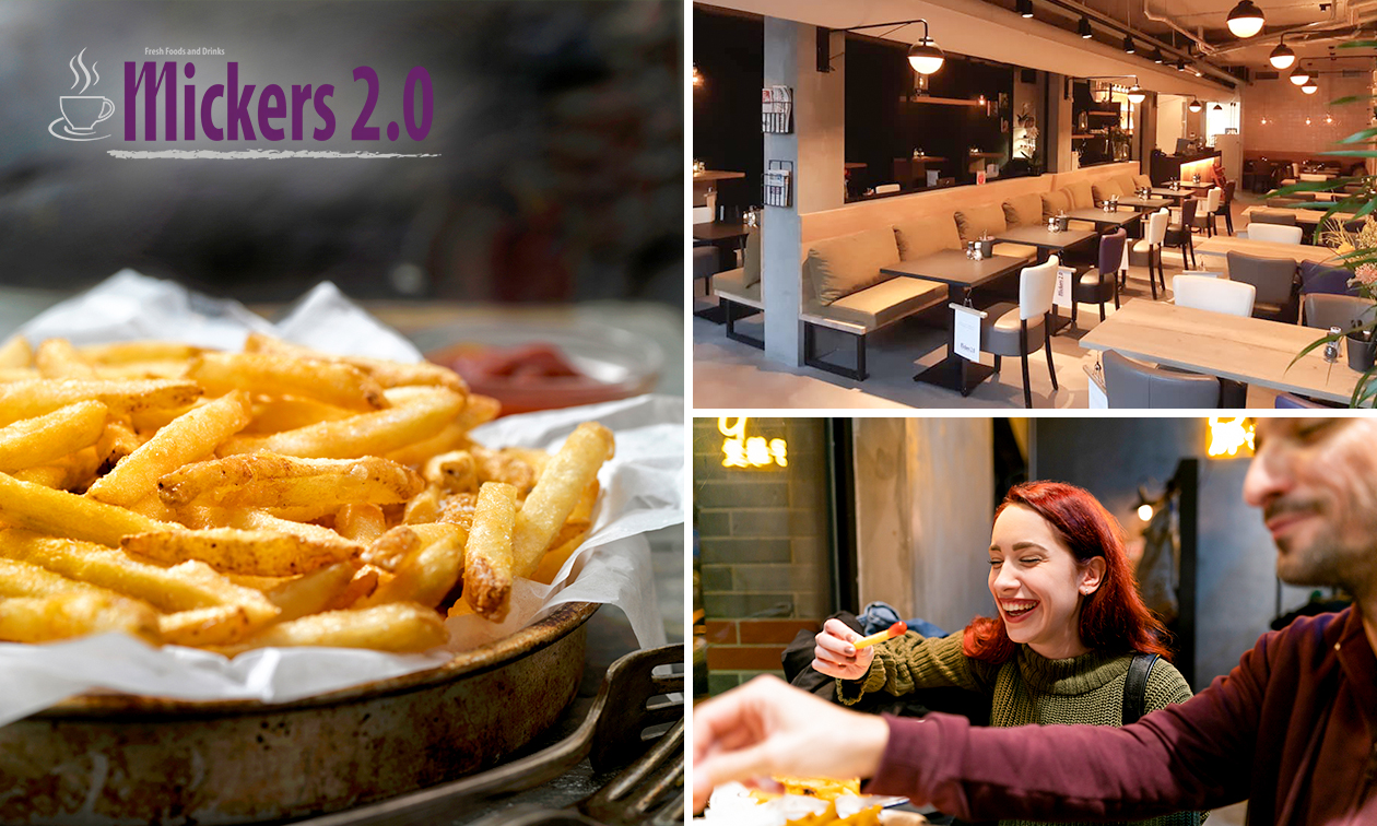 Friettafel incl. snacks bij Mickers 2.0