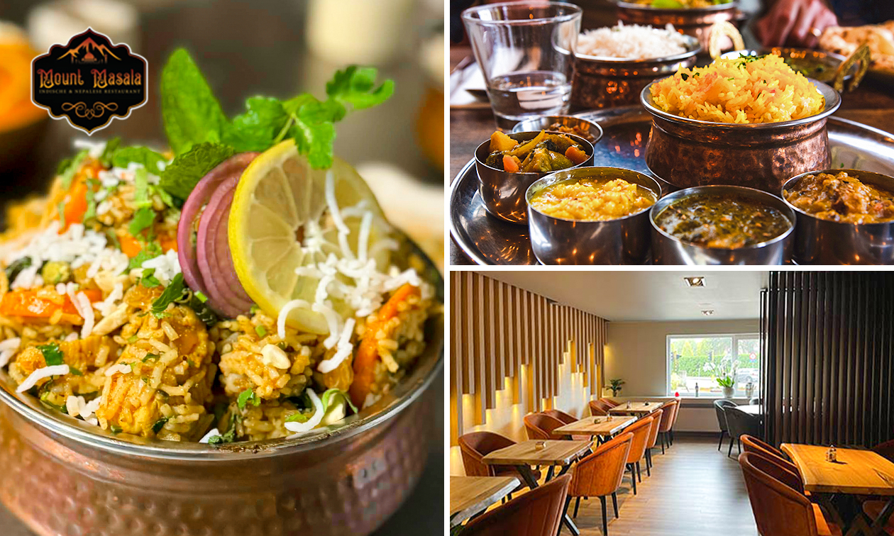 Indiaas-Nepalese 3-gangendiner à la carte bij Mount Masala