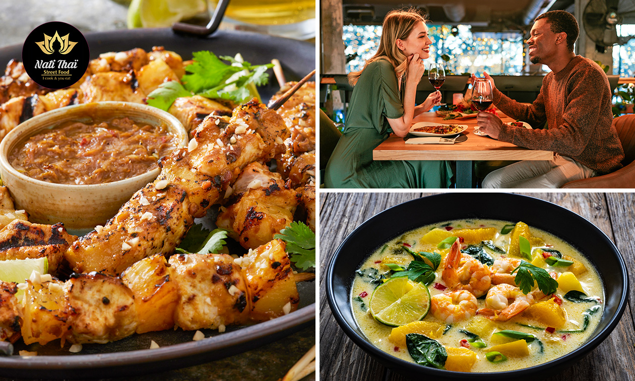 Thaise 2 of 3 gangenlunch of -diner à la carte bij Nati Thaï Louvain La-Neuve