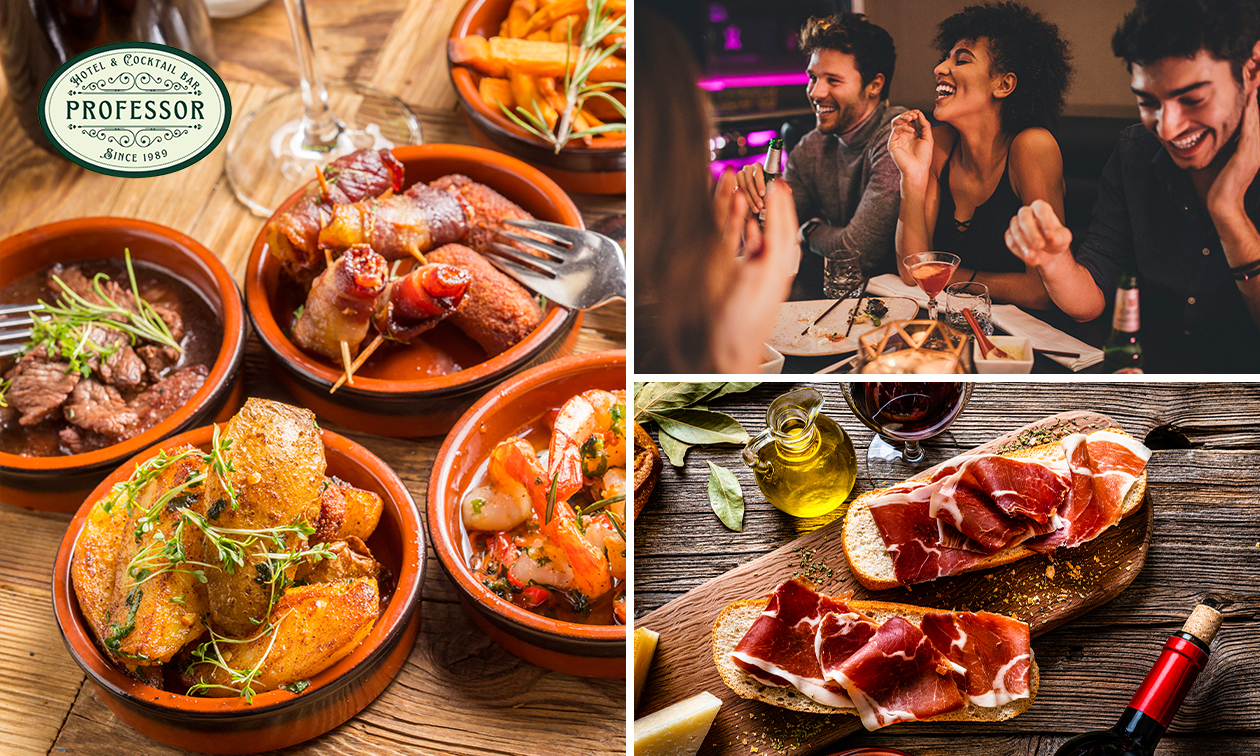 2-gangen tapasdiner bij Professor Brasserie