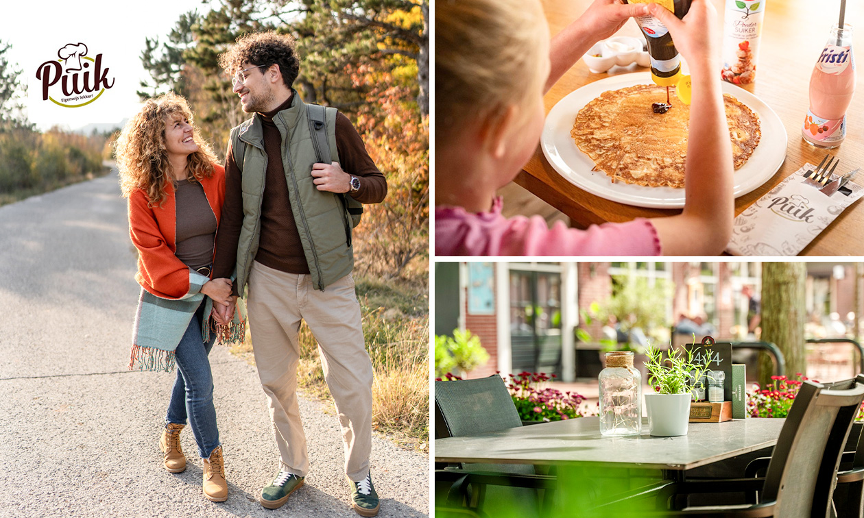 Wandelarrangement incl. warme drank + gebak + 2-gangenlunch bij Puik