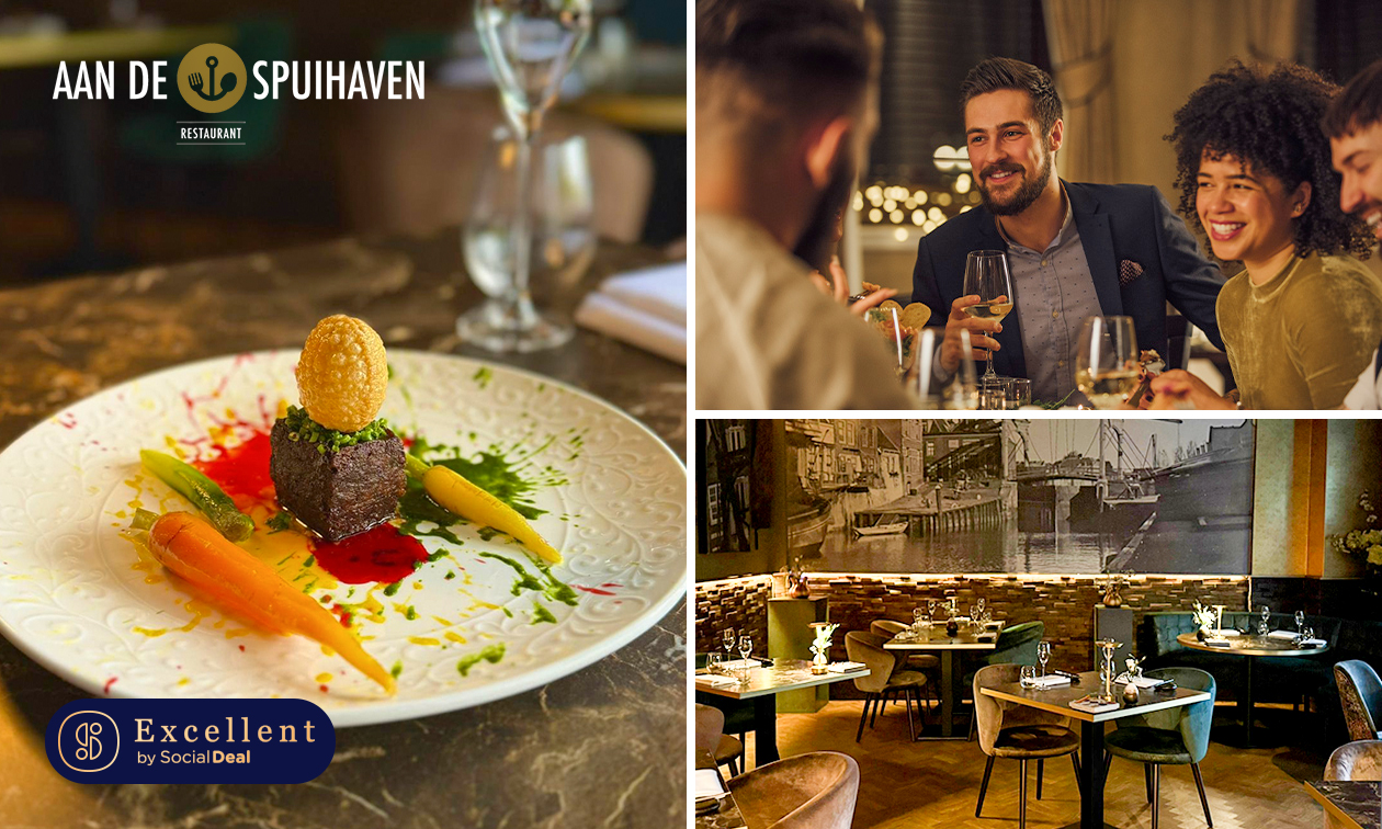 3-gangenlunch van de chef + amuse en brood bij Restaurant Aan de Spuihaven