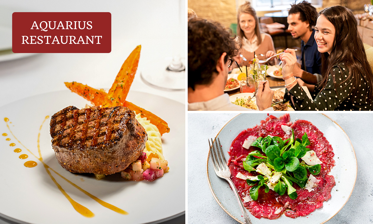 2- of 3-gangen keuzelunch of -diner bij Restaurant Aquarius