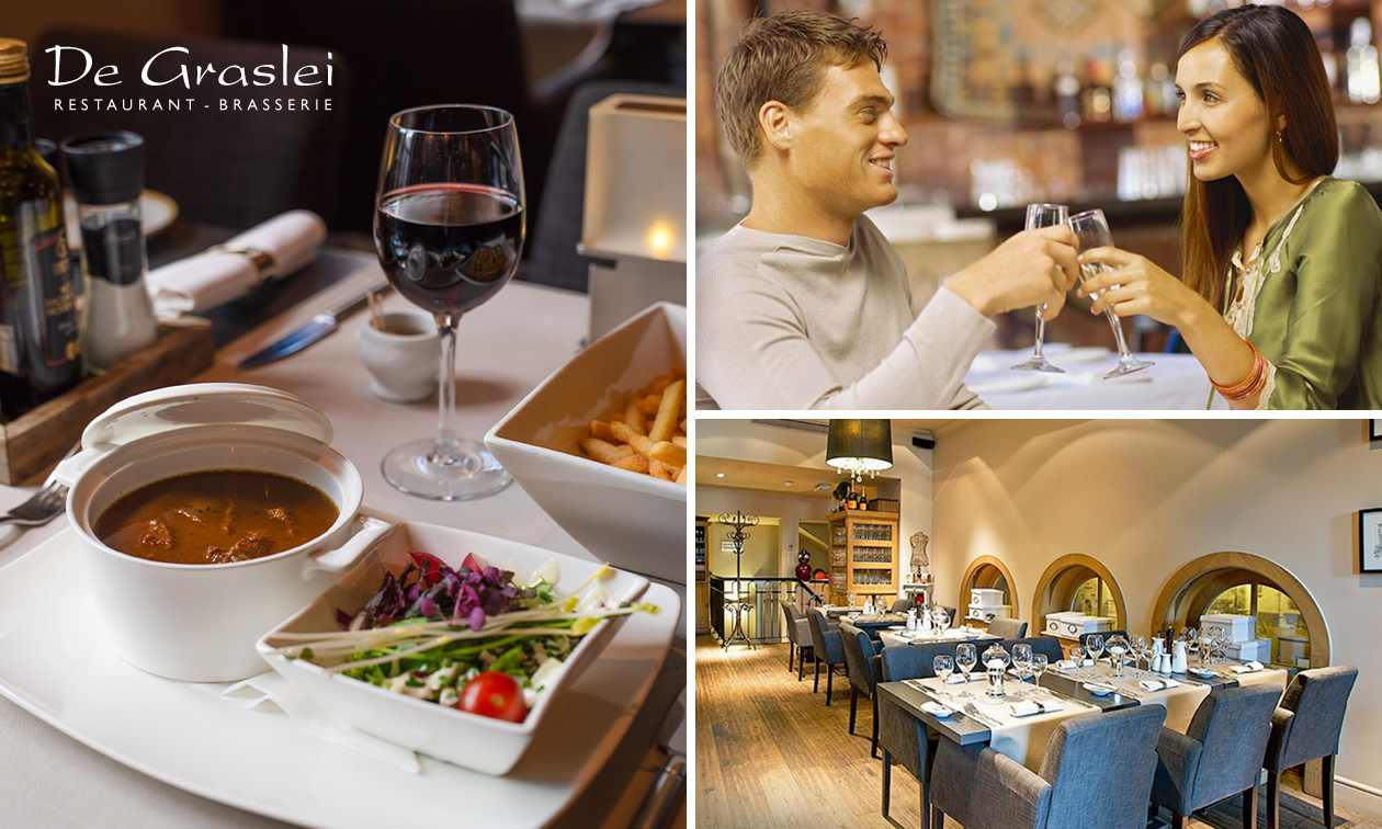 3-gangen keuzediner + amuse bij De Graslei in hartje Gent