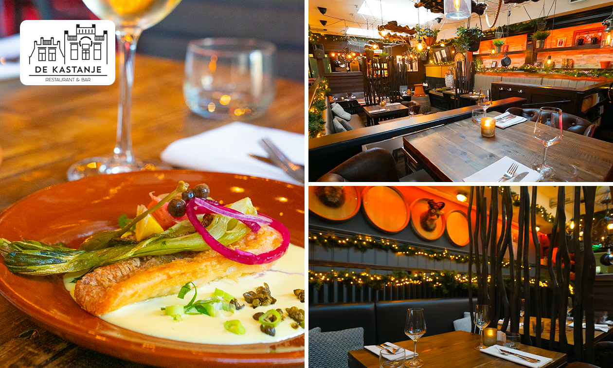 3-gangen shared dining-diner bij Restaurant De Kastanje
