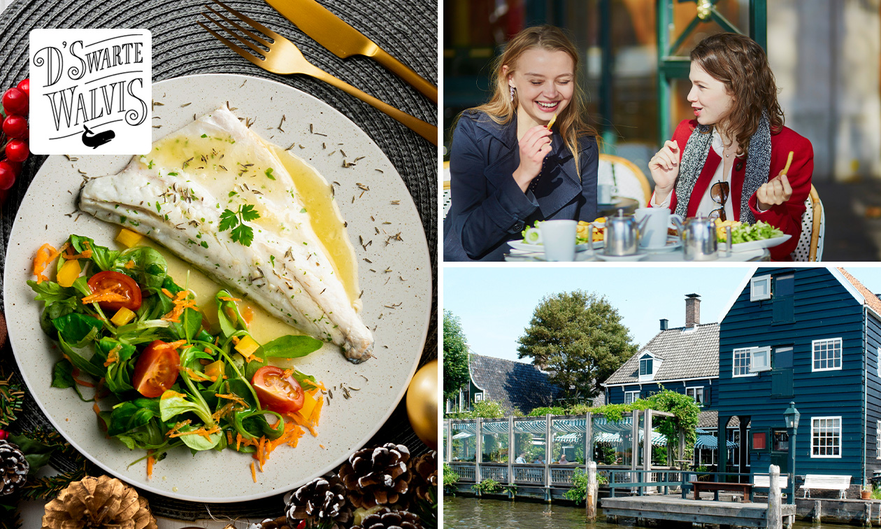 4-gangen keuzediner bij Restaurant D'Swarte Walvis