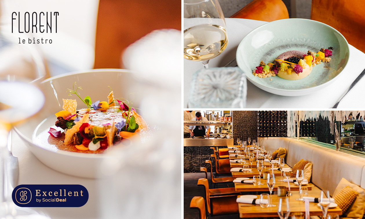 5- of 6-gangendiner van de chef + amuse bij Restaurant Florent