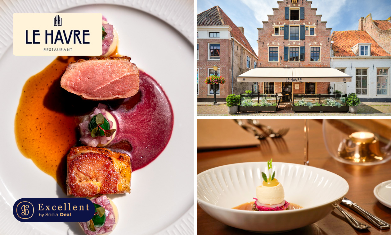 2-, 3-, 4-, 5- of 6-gangenlunch of 4-, 5- of 6-gangendiner in Elburg