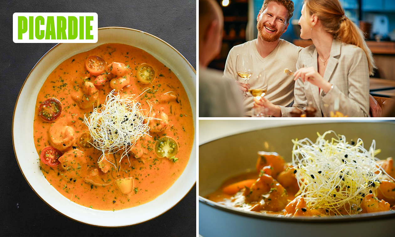 3-gangen keuzediner of -lunch aan zee bij Restaurant Picardie