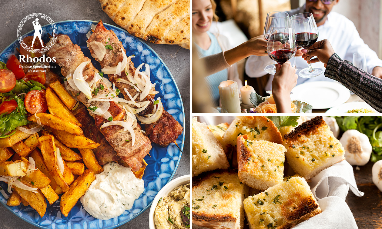 Grieks 3-gangendiner à la carte bij Restaurant Rhodos