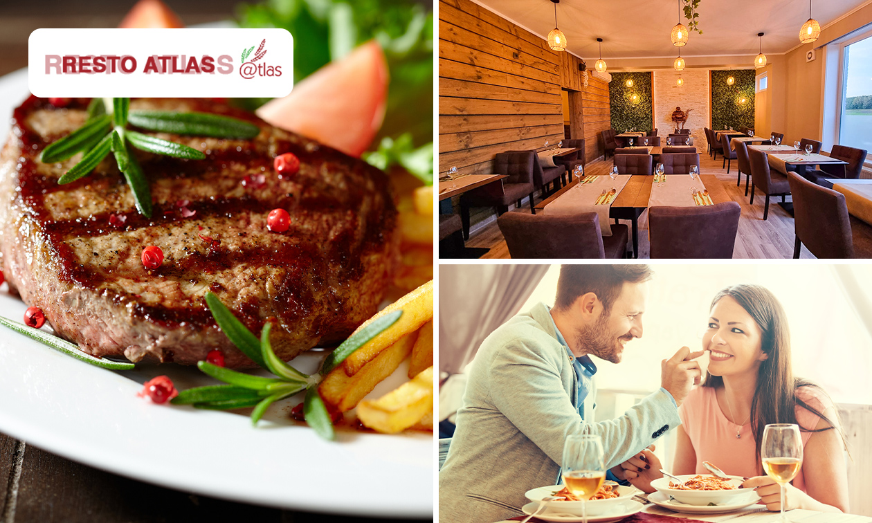 2-gangendiner à la carte bij Resto Atlas Schriek