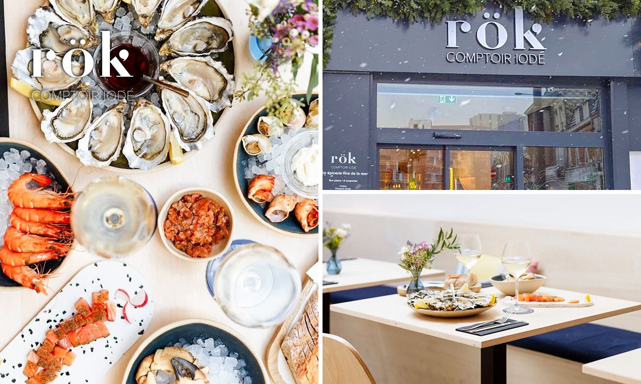 Planche RÖK ou plateau fruits de mer à partager à 2 + soft ou vin blanc à Lille