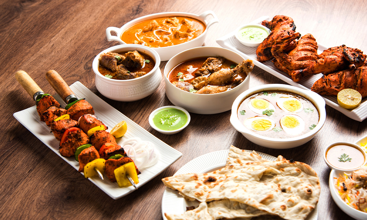 2- of 3-gangenlunch of -diner à la carte + naan