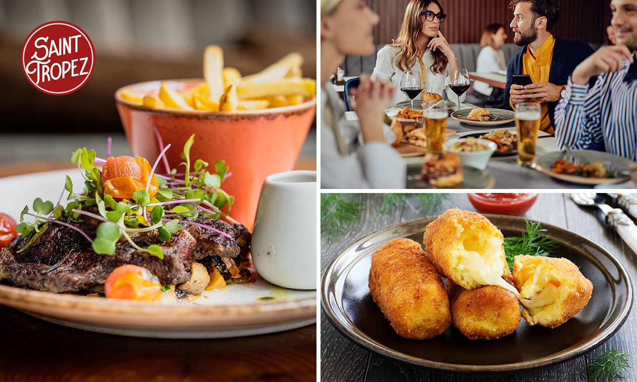 3-gangen keuzediner of -lunch bij Brasserie Saint-Tropez