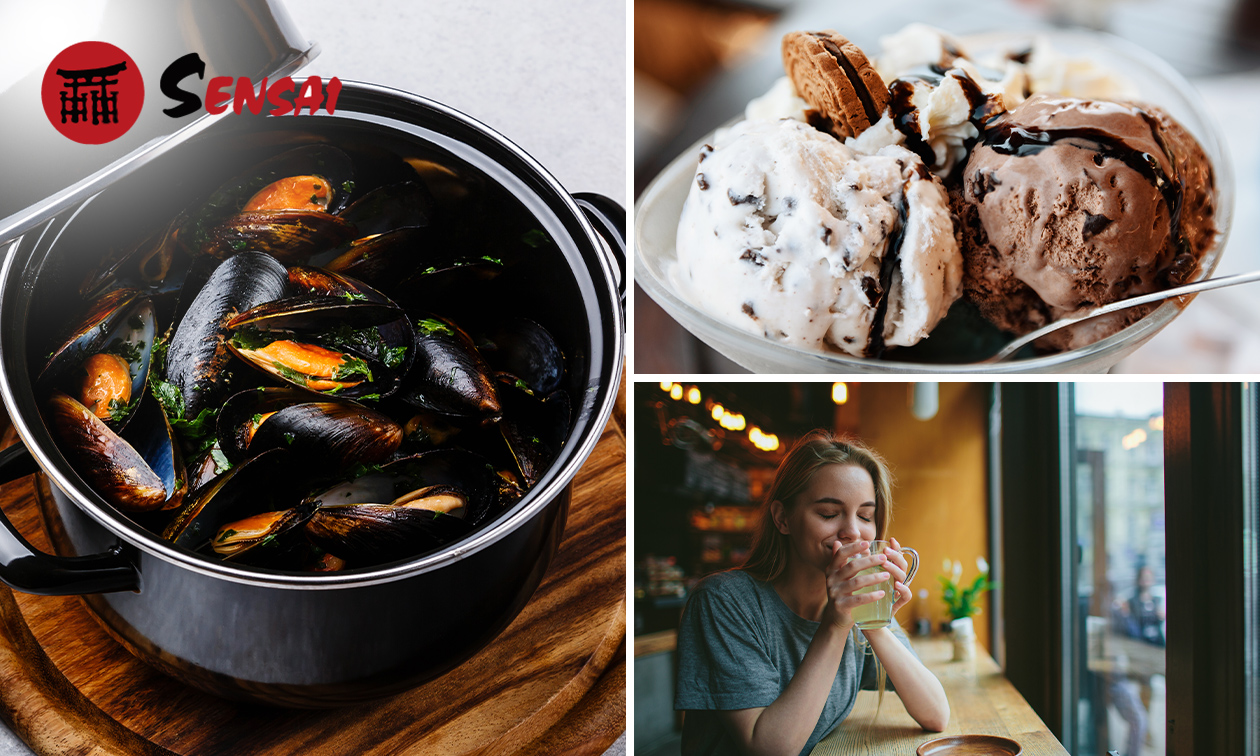 Japans mosseldiner + dessert naar keuze bij Sensai