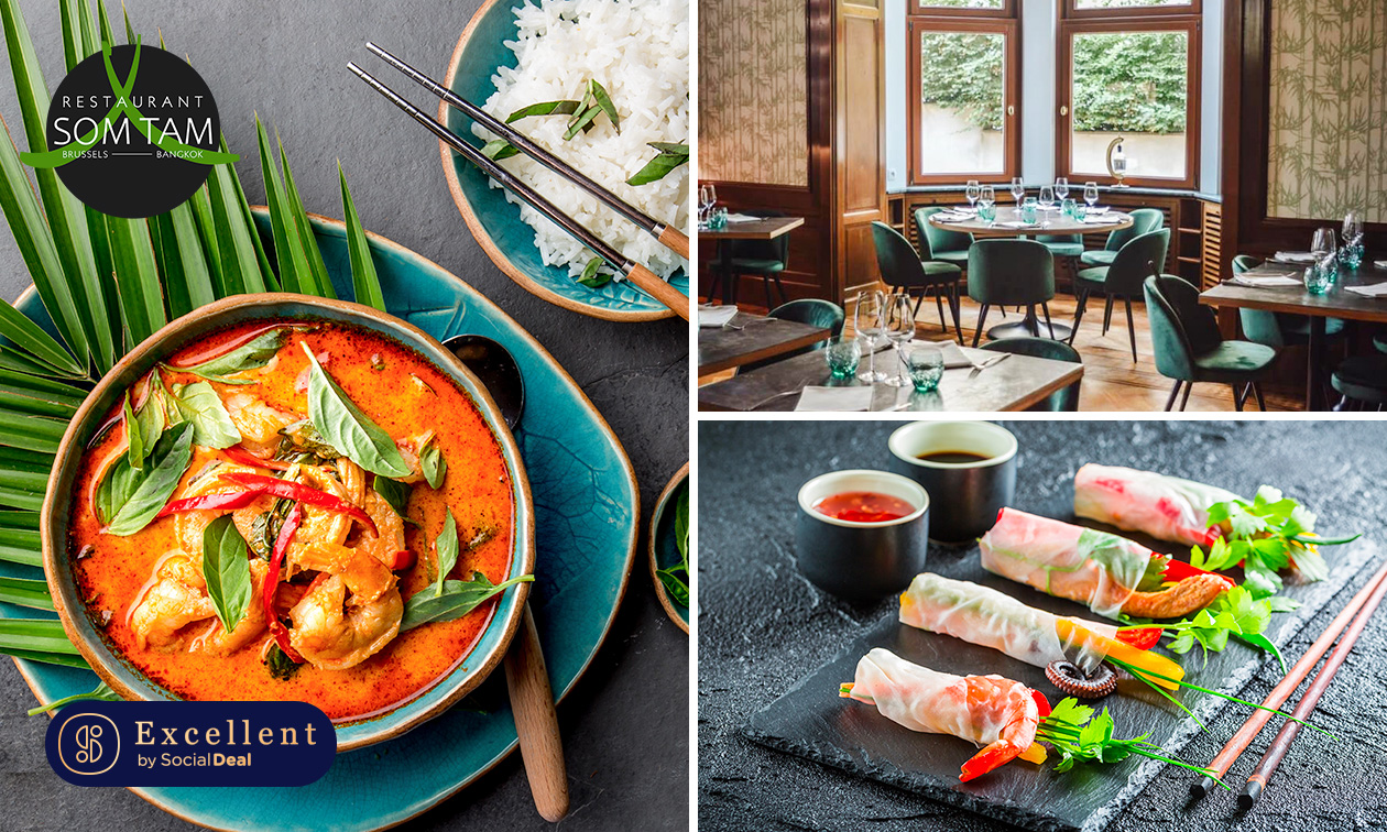 7-gangen shared ontdekkingsdiner of -lunch bij Som Tam