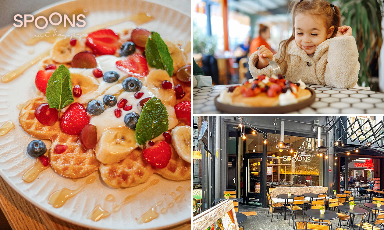 Huisgemaakte wafel of mini-pancakes + warme drank naar keuze