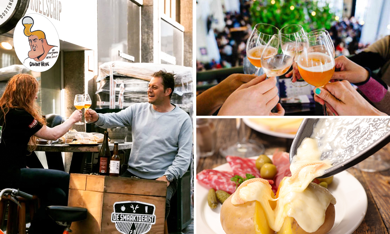 Raclette + 4 bieren bij Stadsbrouwerij Oostende ´t Koelschip