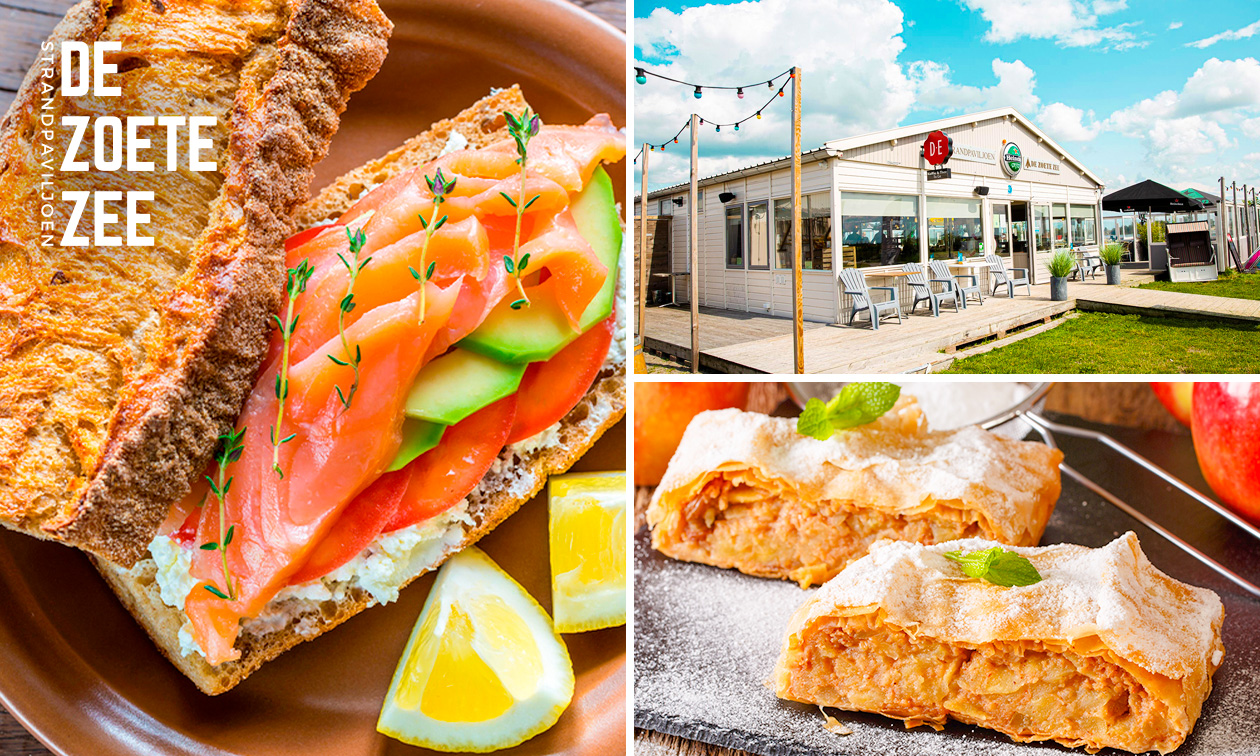 2- of 3-gangen keuzelunch bij Strandpaviljoen De Zoete Zee