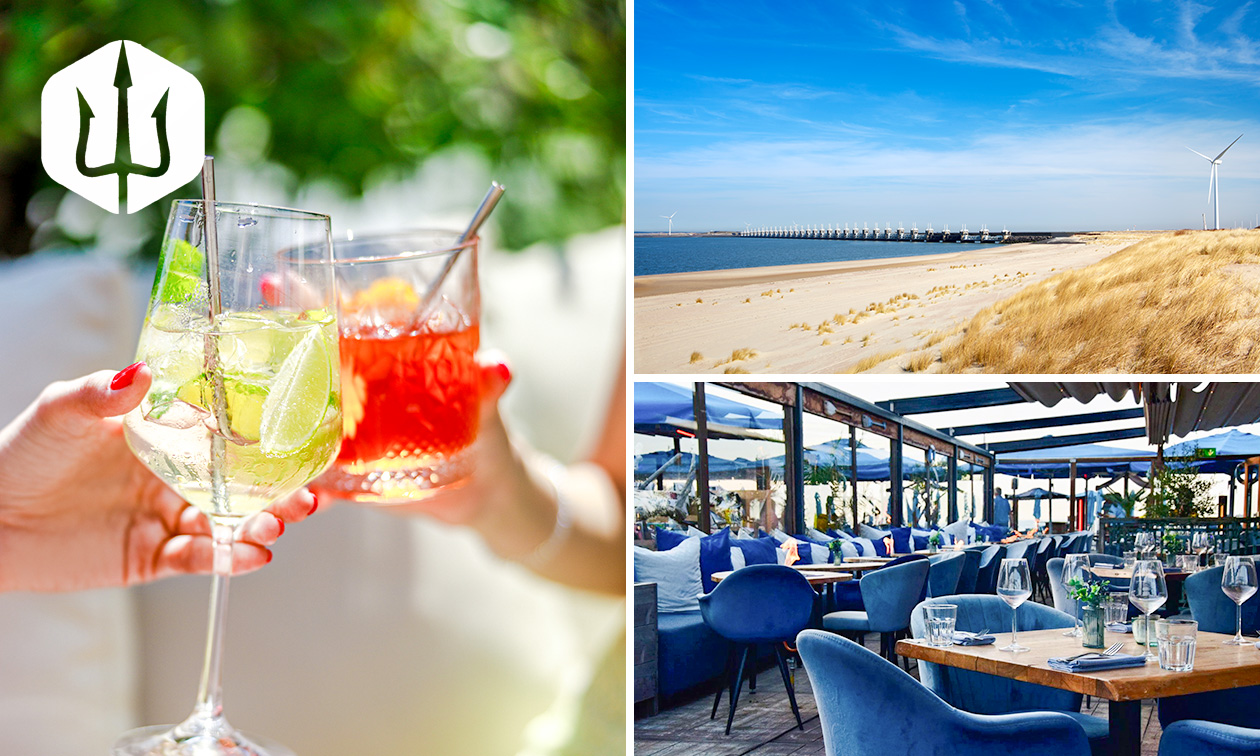 2 cocktails, gin tonics of mocktails aan het strand van Scheveningen