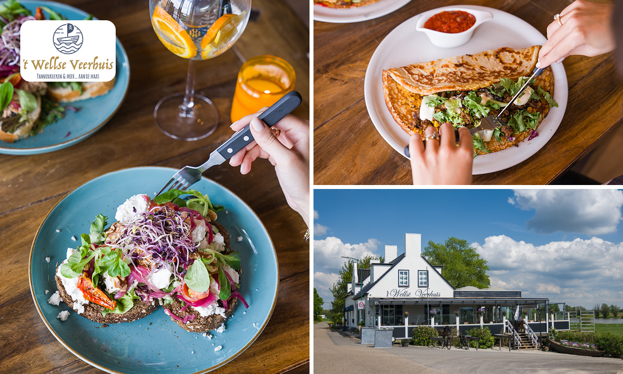 2-gangen keuzelunch bij ´t Wellse Veerhuis Pannenkoeken & meer