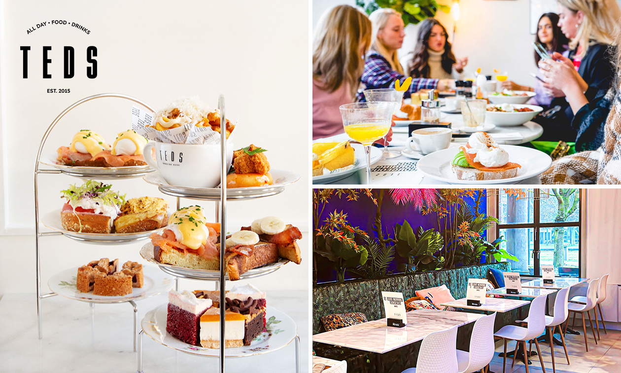 High tea (1,5 uur), shared brunch of ontbijt bij Teds