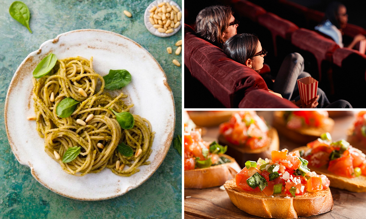 3-gangen diner à la carte + evt. filmticket bij Trattoria Culaccino